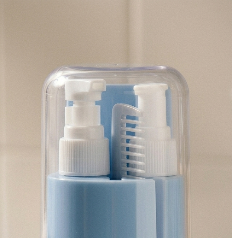6 in 1 Leak-Proof Travel Toiletry Capsule Kit | TSA Approved 100ml Refillable Bottles